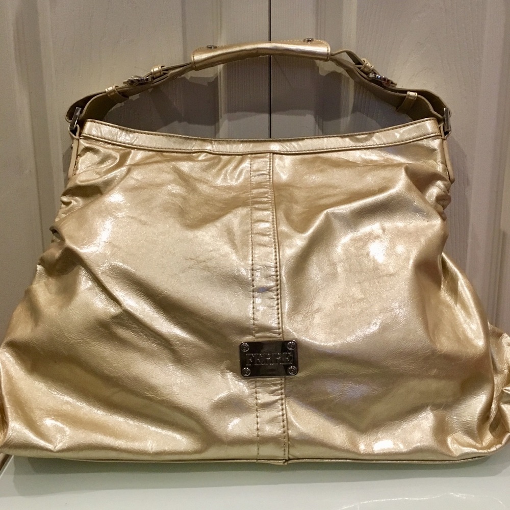 Ferre gold leather bag